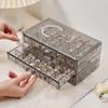 Коробка для хранения ювелирных изделий Прозрачный ящик для хранения колец и сережек Интегрированная шкатулка для украшений из акрила большой вместимости для дома