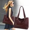 Women's Bag New Top Layer Cowhide Soft Leather Handbag Large Capacity Casual Mother Shoulder Bag Women