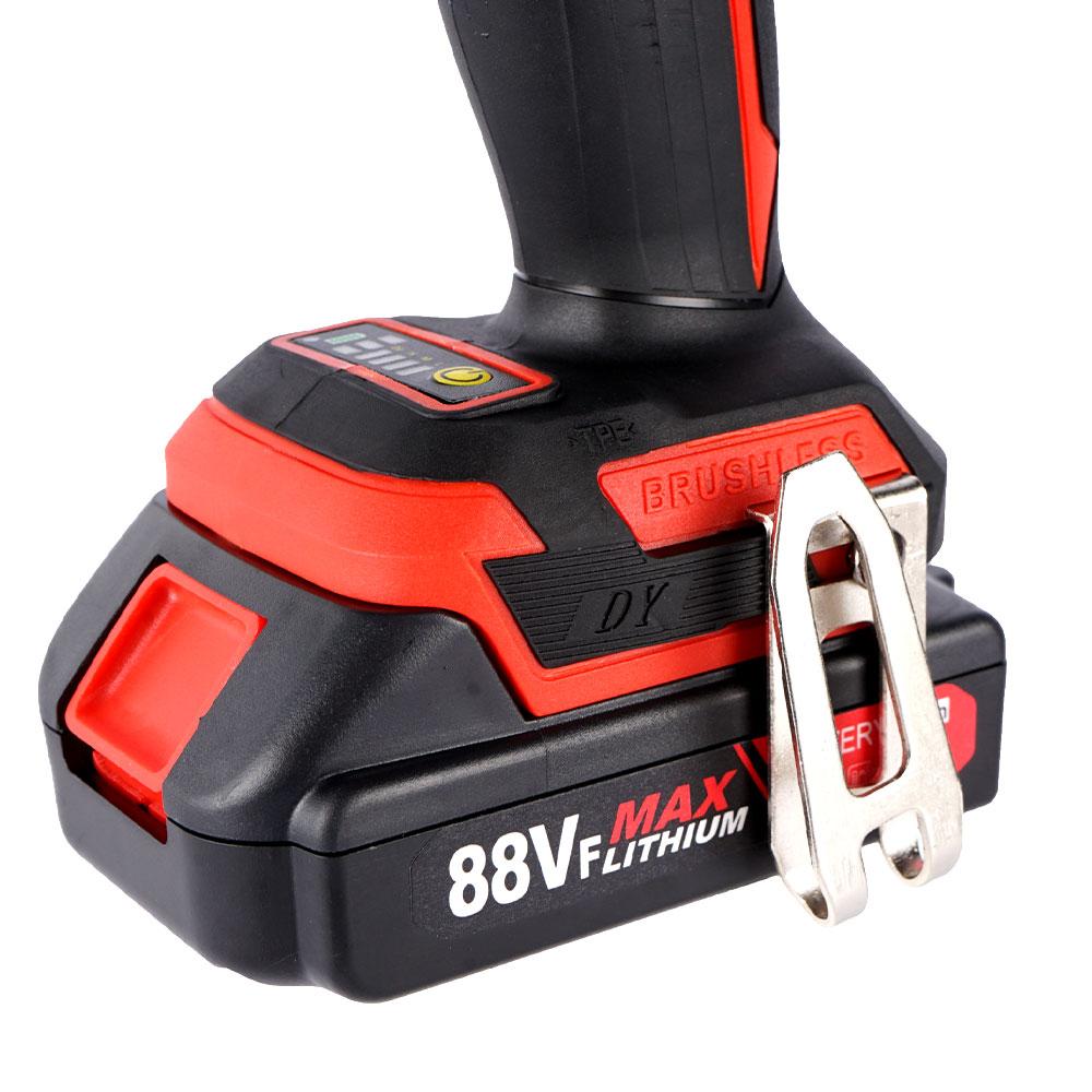 ONEVAN 588N.M Torque Brushless Electric Screwdriver 5 Speed  Cordless Impact Drill With 3 LED Light Battery For Makita 18V Tool