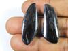 44 карата черный срез окрашенного друзового агата, пара, фантазийные россыпные драгоценные камни 14X37 мм SK-2202