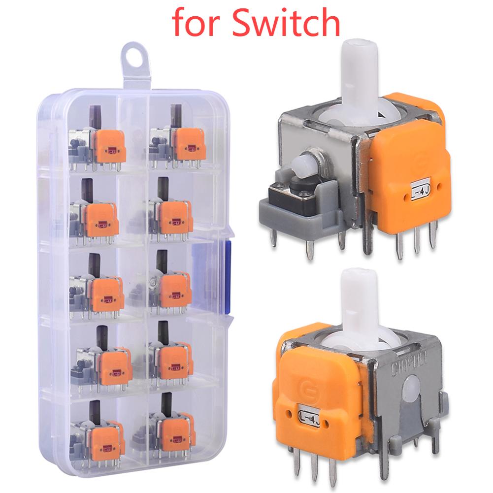 10Pcs No Drifting Thumbsticks Module Repair Parts High Precision Game Machine Hand Adjustable for PS4/PS5 for switch/XBox