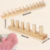 12 Pegs Chunky Knitting Blanket Loom Adjustable 2 Boards Wooden Knitting Loom Kit Detachable Easy Assembly Hand Knitting Tool