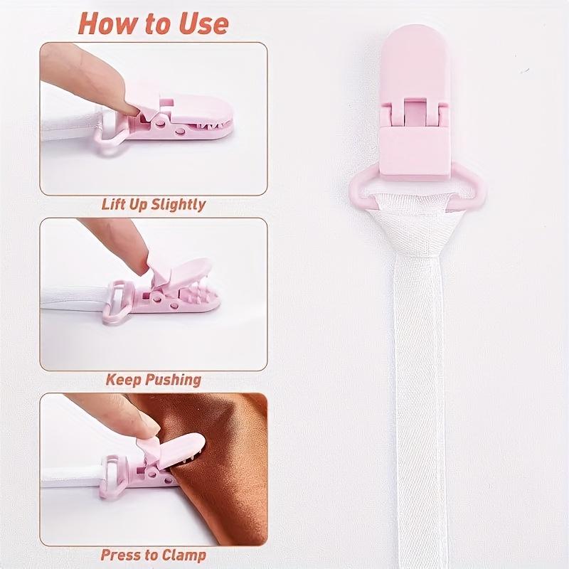 2 шт. Т-образные пластиковые зажимы с зажимами-крокодилами, Подходят для крепления платков, полотенец, подтяжек, бейджхолдеров или нагрудников, Идеальны для рукоделия