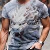 Новинка, мужская футболка с круглым вырезом и короткими рукавами Cool White Dragon с 3D графическим принтом, летняя одежда для улицы
