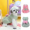 Стильное милое плюшевое платье для собаки с украшением в виде банта, удобное платье принцессы для кошек для дома