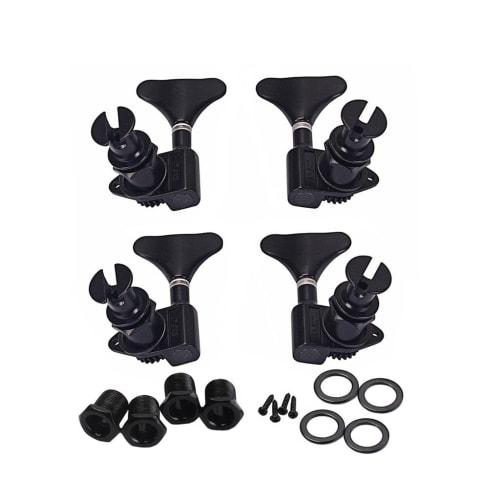 Black 2R2L Ukulele Tuning Pegs Machine Heads Replacement for Ukulele Guitar