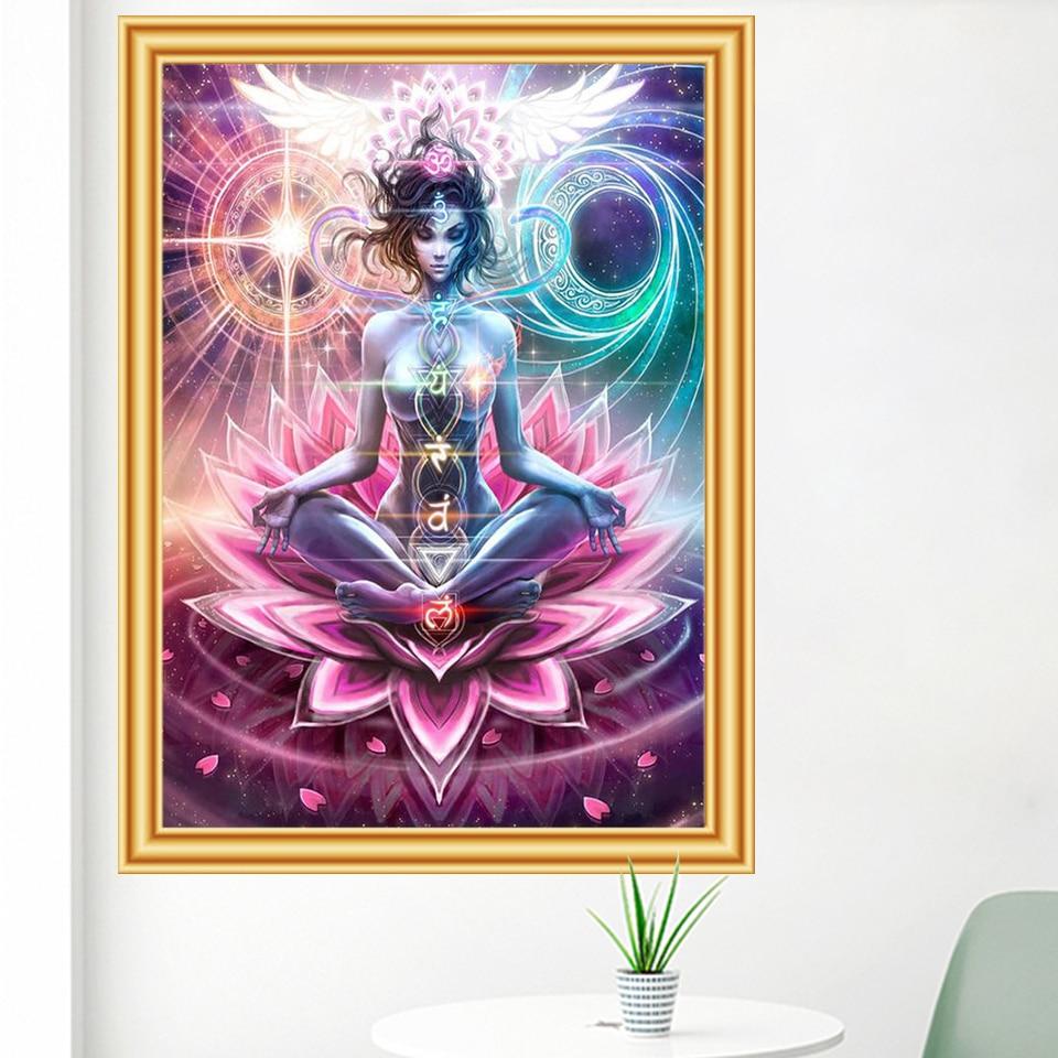 5D DIY алмазная живопись Будда вышивка крестиком ремесла полный круглый алмаз вышивка мозаичная картина стразы домашние фрески