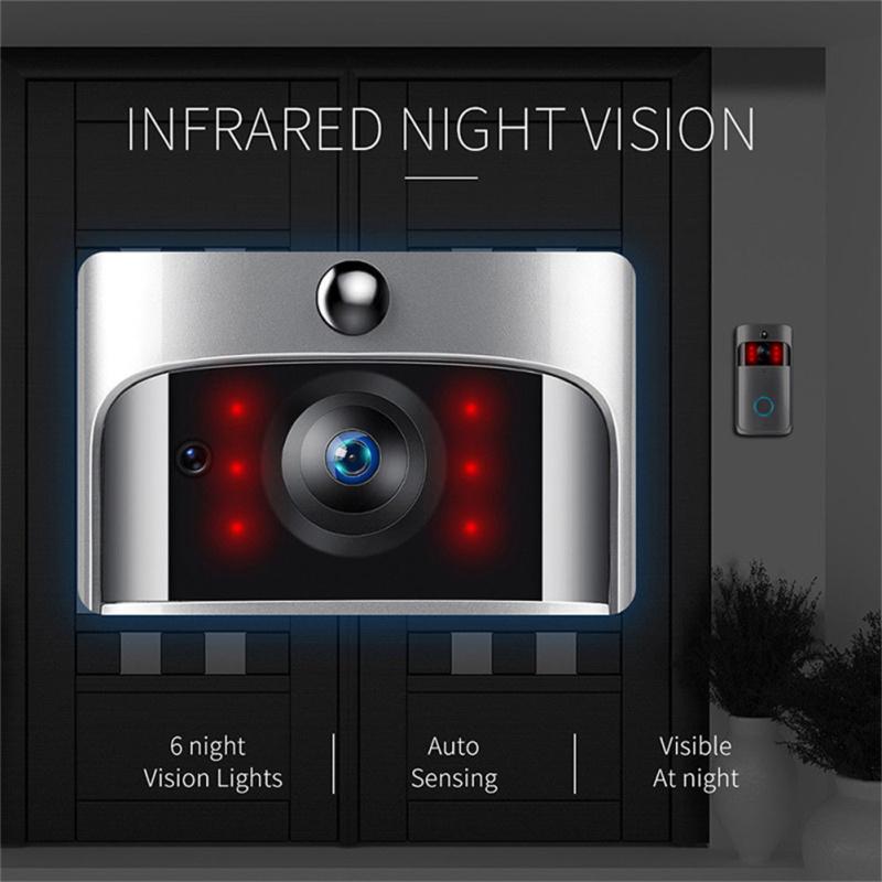 Мини-беспроводной видеодверной звонок, водонепроницаемый умный дверной звонок, 720P, визуальный домофон в реальном времени, Wi-Fi, видеозвонок, интеллектуальный дверной звонок