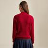 Zhaojun Women's Cable Knit Cashmere Mock Neck Sweater
