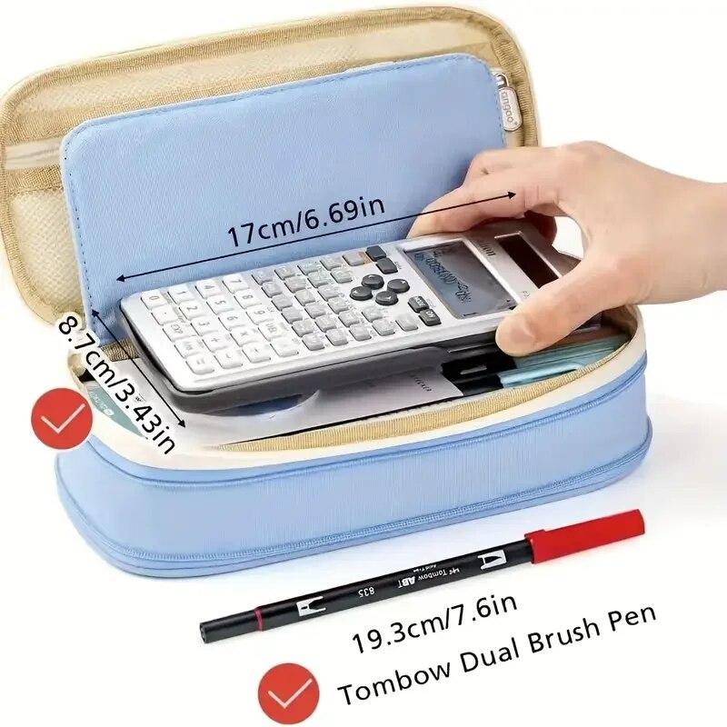 Милый складной пенал большой емкости, сумка для карандашей, держатель для ручек, канцелярские принадлежности, органайзер для стола, каваи, школьные принадлежности для студентов