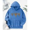 Leopard Print Love Yozuvi Bilan Yuvilgan Xudilar Ayollar Paxta Hip Hop Streetwear Moda Qulay Xudi Katta O'lchamli