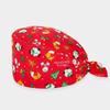 New Christmas Printed Surgical Scrub Cap 100%cotton Sweatband Chef Vet Spa Medical Bouffant Hat