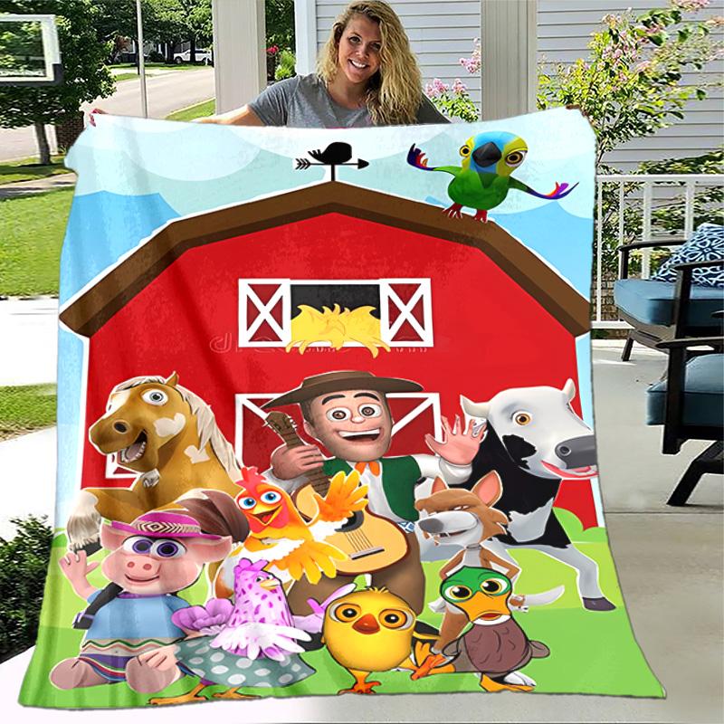 1pc Blanket - La Granja de Zenón Print Design, Lightweight Blanket for Sofa, Bed- Soft &Warm, Gift for All Seasons