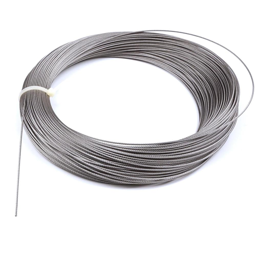 BDP1299 Door Hood Trunk Release Locking Latch Bowden Repair Steel Cable AISI304 7x7 Strands Diameter 1.2 Mm Length 100 Meter 