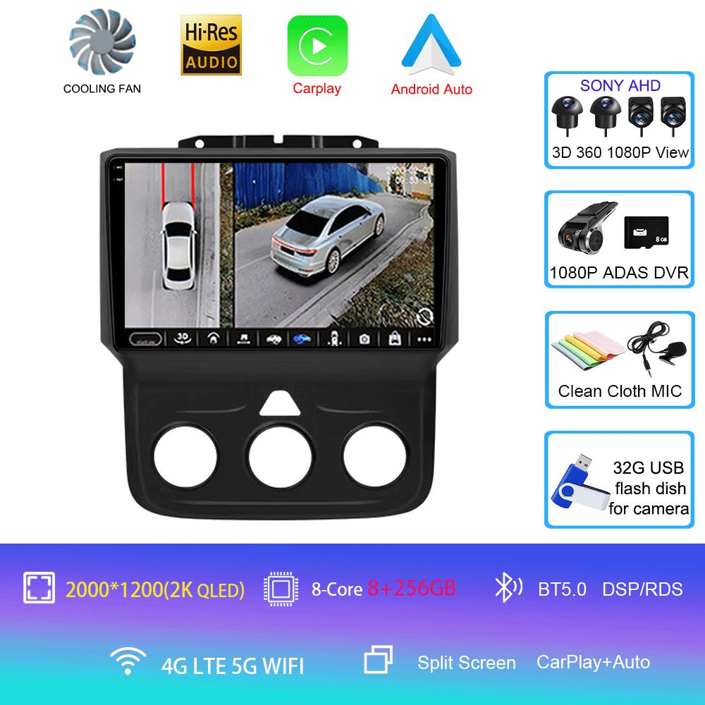 Автомагнитола Android 14 для Dodge Ram 4 IV DJ DS 2013 - 2019 Мультимедийный видеоплеер Навигационная стереосистема GPS Нет 2din 2 din dvd