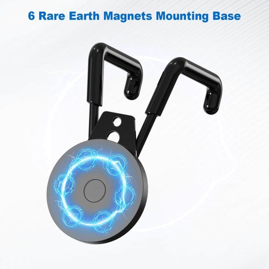Сверхпрочный магнитный крючок для хозяйственных нужд Сильный Легкая установка Магнит для гаража ПВХ Антискользящее покрытие Крючок для хранения