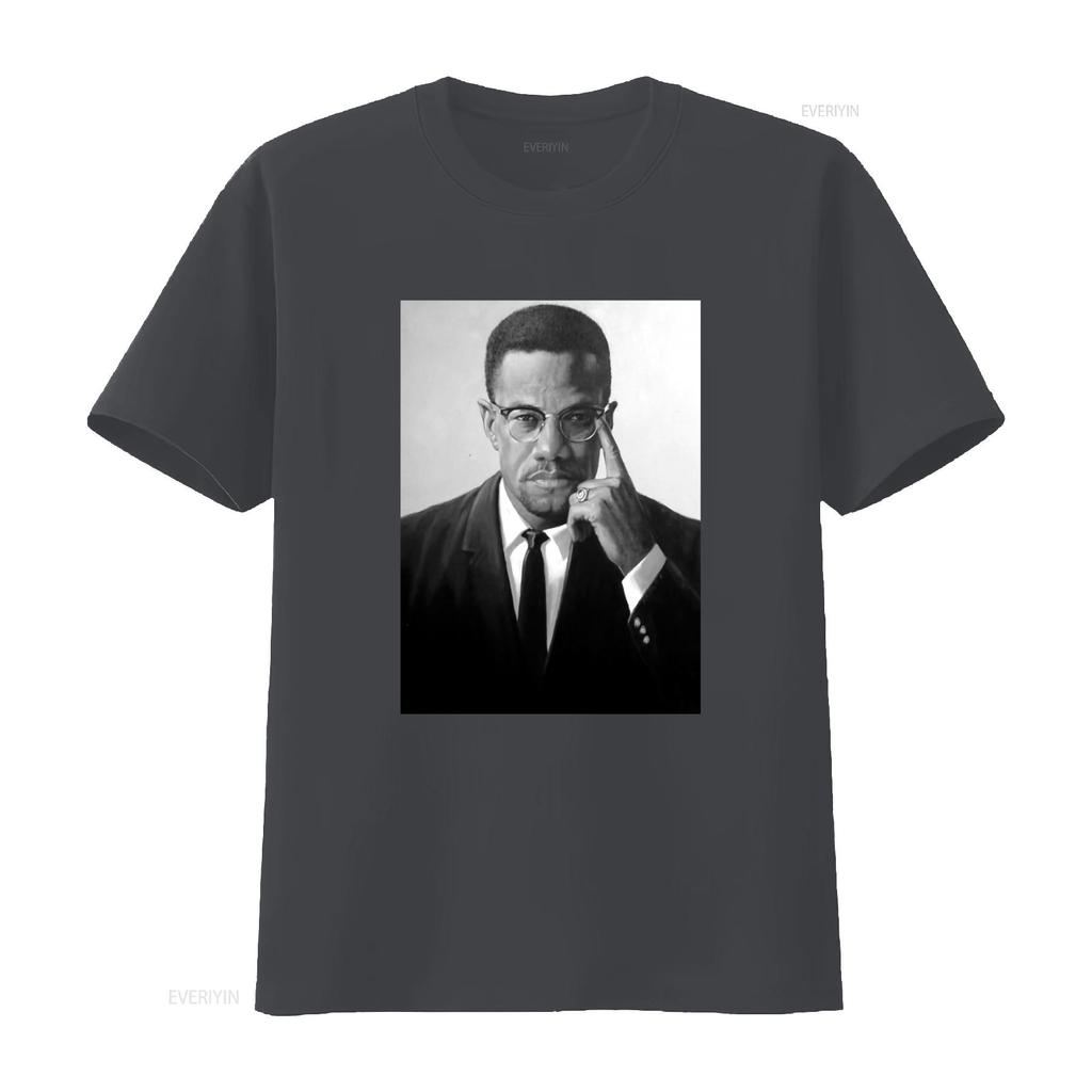 Malcom X Tribute African American Pride Black History Month Lives Matter T Shirt vintage Washed streetwear Stretched Slightly