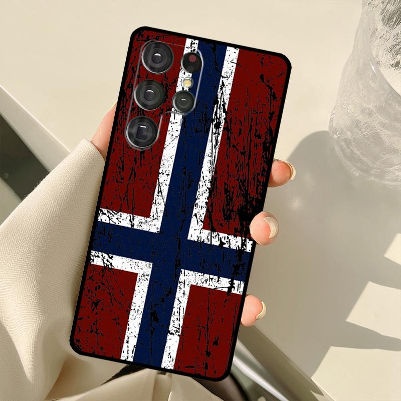 Чехол Флаг Норвегии для Samsung Galaxy S22 Ultra S21 S20 S24 S25 Ultra S9 S10 Plus S23 FE S24 FE Задняя крышка