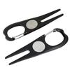 2PCS Foldable Design Golf Divot Tool Aluminum Alloy Shell Golf Fork  Golf Course Care