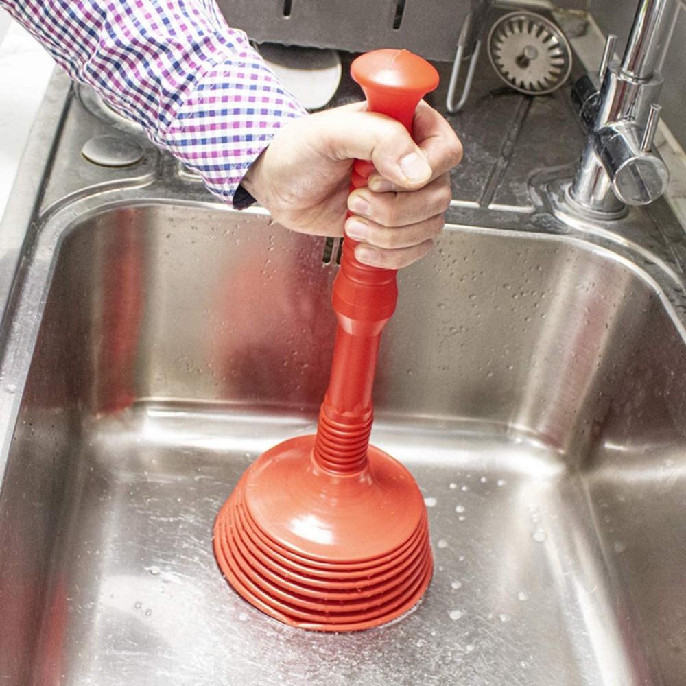 With Large Bellows Large Drain Plunger Corrugated Pipe Easy To Use Toilet Opener Natural Material Heavy Duty Pipe Dredger