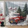 Рождественский снеговик занавеска для душа Рождественская елка Зимний снег Рождественский подарок Полиэстер занавески для душа Декор для ванной комнаты с крючками