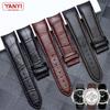Ремешок для часов из натуральной кожи 22 мм, 23 мм, 24 мм для Tissot T035.407A T035.617A 627A, ремешок для часов, браслеты с пряжкой-бабочкой
