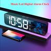 Smart LED Clock Bedside Digital Alarm Clocks Desktop Table Electronic Desk Watch Snooze Desk Clock Wake Up Alarm Clock Digital