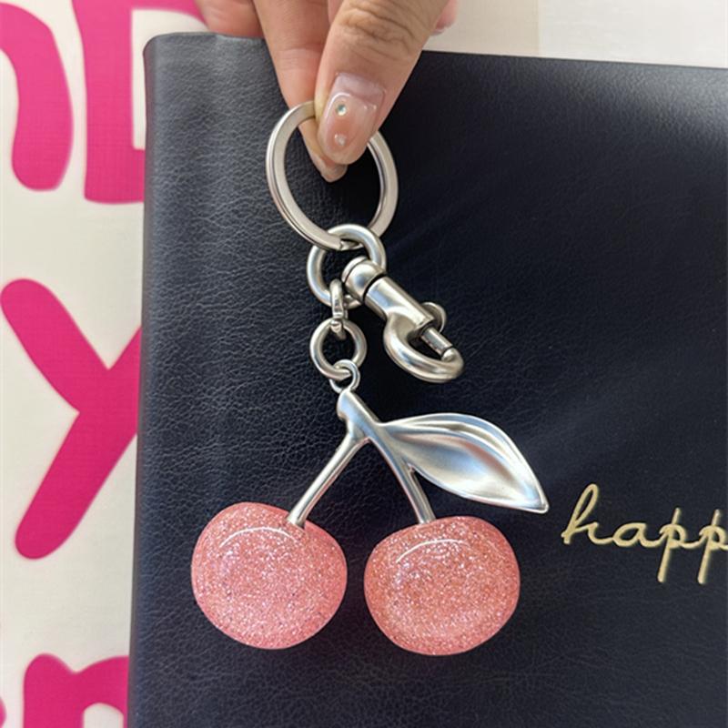 Розовый Хрустальный Вишневый Брелок-Подвеска для Сумки Наплечной Сумки Женский Высококачественный Брелок Аксессуары для Сумок Женский Подарок
