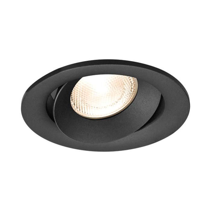 Fixation spot BRAYTRON Tetra-E2, rond, noir, orientable, diamètre 95mm, aluminium