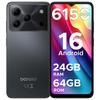 Doogee Note 56 Мобильные телефоны, Android 16 Смартфон, 6150 мАч, Ультратонкий 8,45 мм, 6,56" HD+ 90 Гц, 24 ГБ + 64 ГБ/2 ТБ, Face ID, GPS, OTG, FM