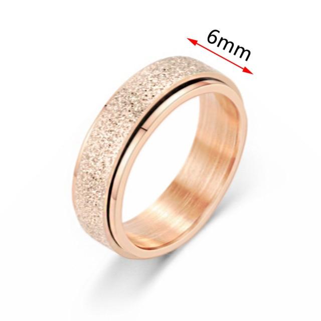 Кольцо тревоги для женщин, спиннер, кольца из нержавеющей стали, свободно вращающиеся, антистрессовые аксессуары, ювелирные изделия, подарки