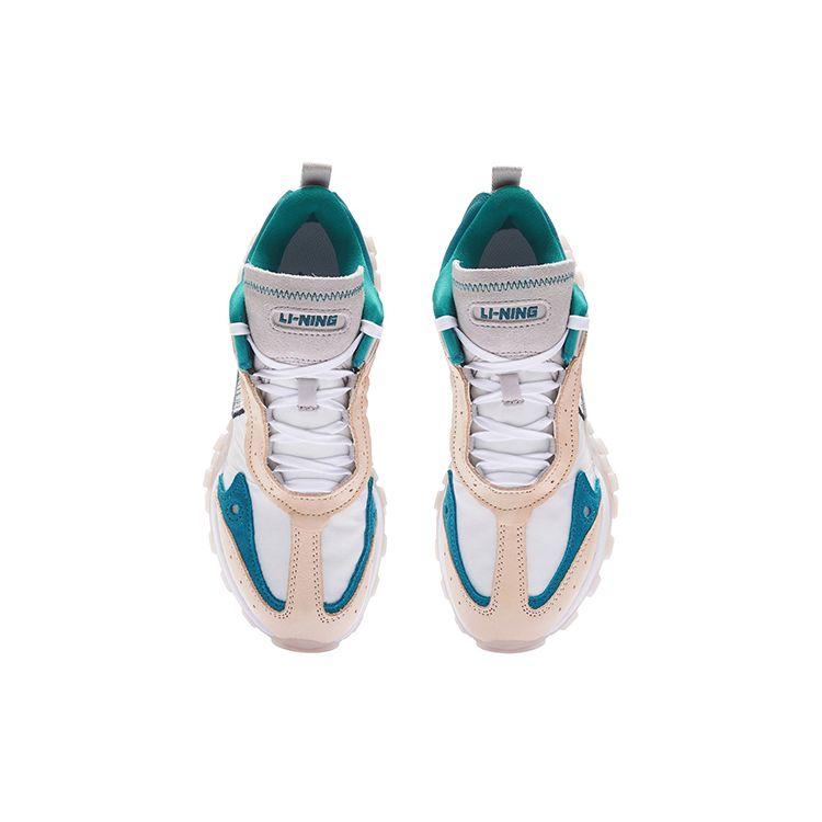 Li Ning Overload Fabric Leather Амортизирующие Нескользящие Износостойкие Низкие Повседневные Туфли Женские Повседневные Туфли AZGS082-3