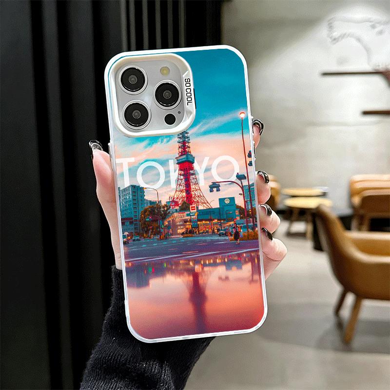 Осака Токио Япония Пейзажи Мягкий чехол для телефона для iPhone 15 16 17 Pro Max 17Air 16E 14 Plus 13 12 Mini Ударопрочный чехол Задняя крышка