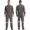 Mens Unisex Cotton Work Overalls One-piece Jumpsuit Dustproof Workshop Uniforms Dungarees Multi-pocket Coveralls Work Wear