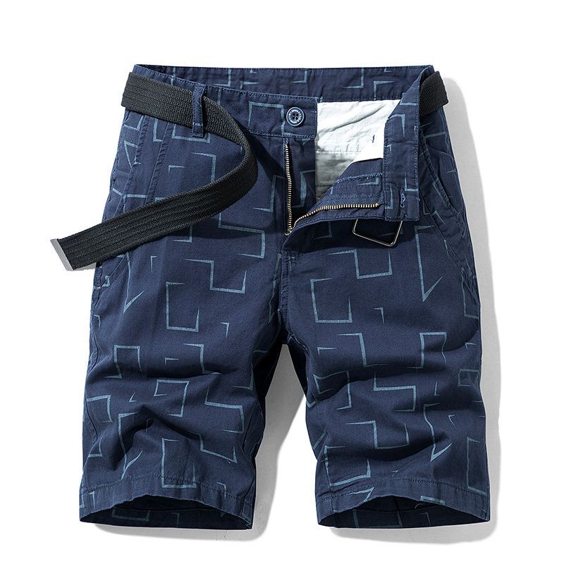 Export Export Tail Goods Multi-Pocket Pure Cotton Workwear Shorts Summer Men's Plus Size Loose Casual Straight-Leg Half Length Middle Pants