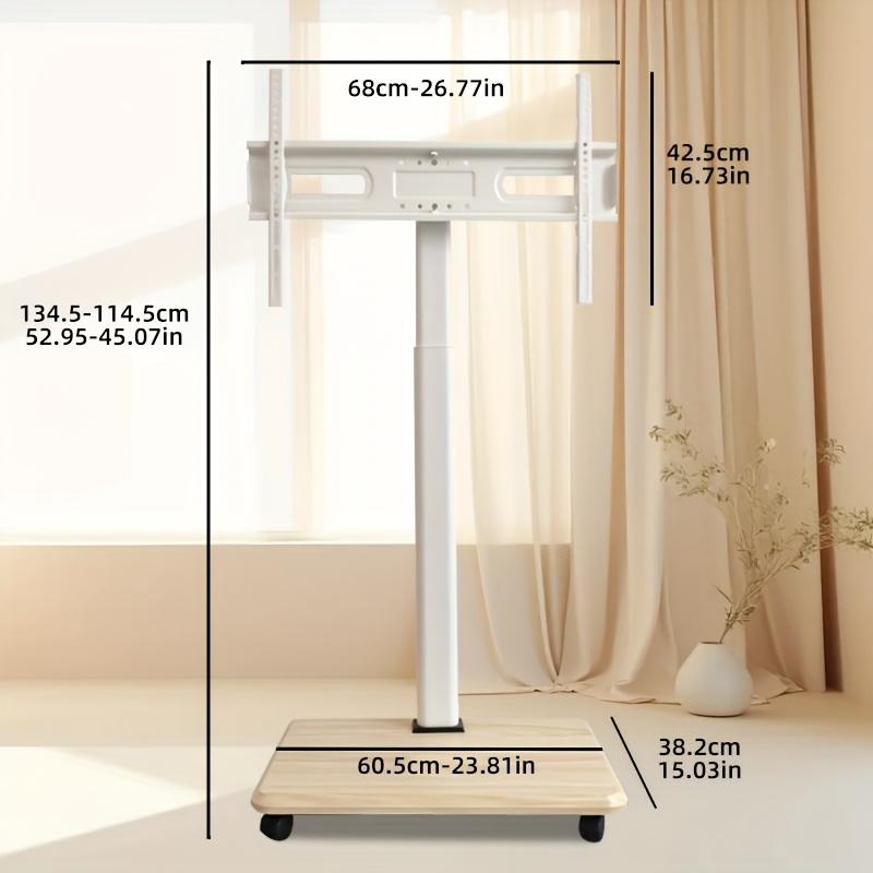 Mobile TV Cart ,Floor Rolling TV Stand with Wheels for 26-75 Inch TVs Up To 99 Lbs, TV Stand with Swivel and Height Adjustment