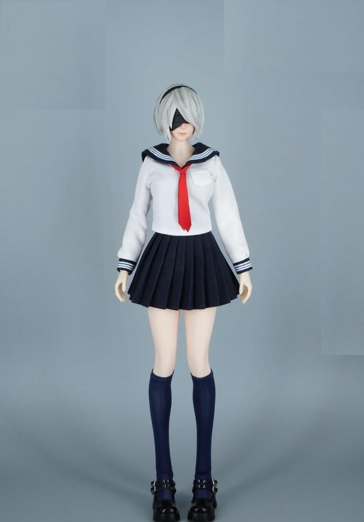 Toys Hobbies Scale Action Figure Compatible with TBLeague SAtoys SA011A Beautiful Female Fashion Sexy High School Girl Sailor Uniform and Shoes Set
