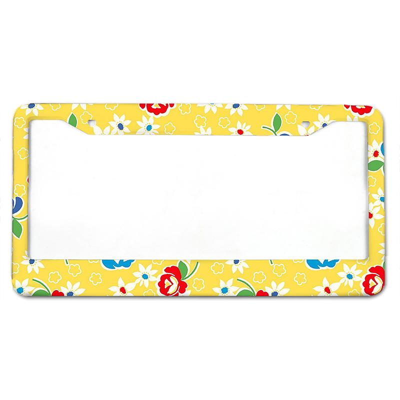 Крышка номерного знака автомобиля из алюминиевого сплава с узором «цветок сливы» по американскому стандарту, водонепроницаемая крышка номерного знака автомобиля, автомобильные аксессуары