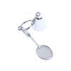 Gifts Jewelry Key Holder Badminton Pendant Keyring Badminton Racket Key Chain Key Ring Keyfob