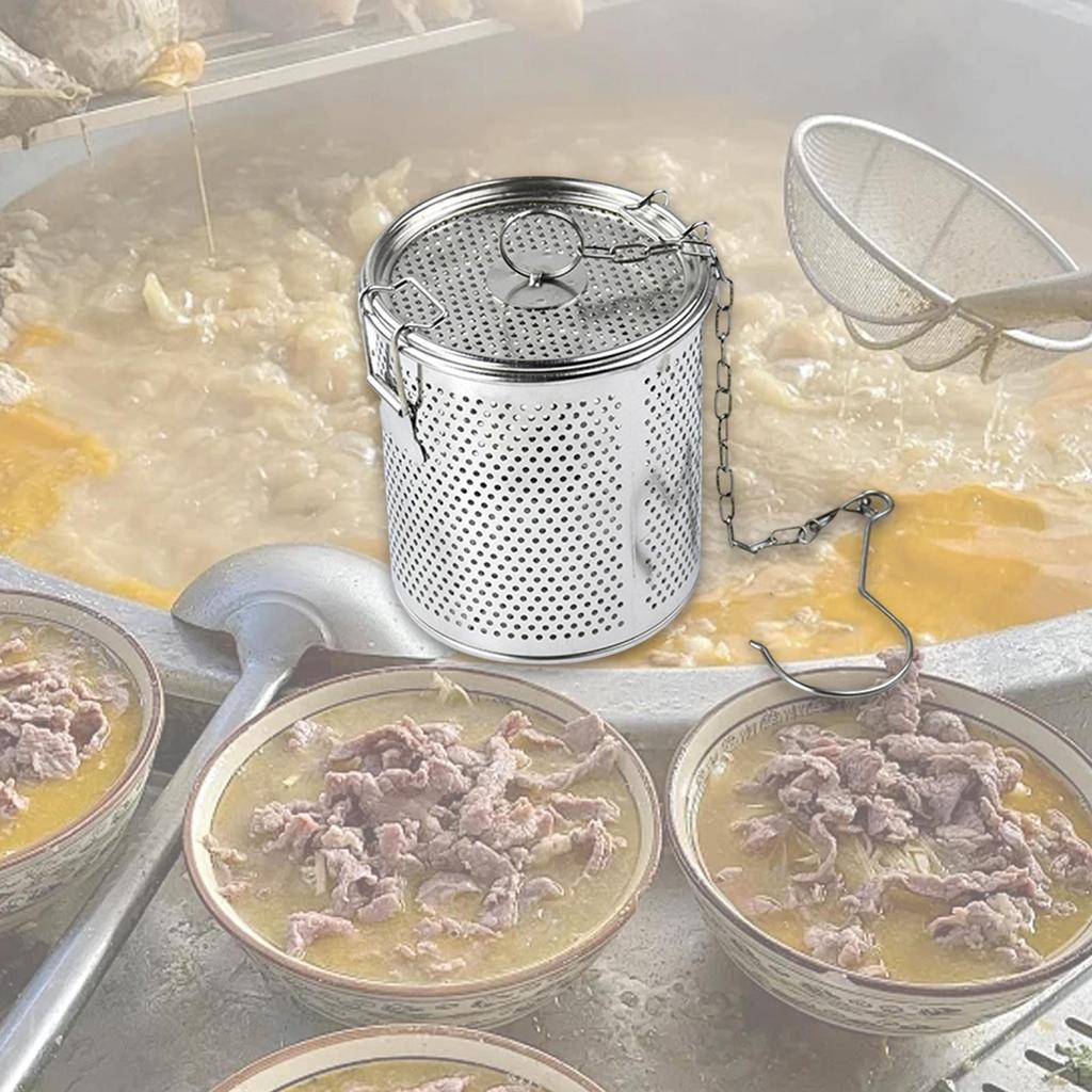 Фильтр для приправ, заварник для чая, легко моющийся, корзина для разделения приправ для супа, нержавеющая сталь