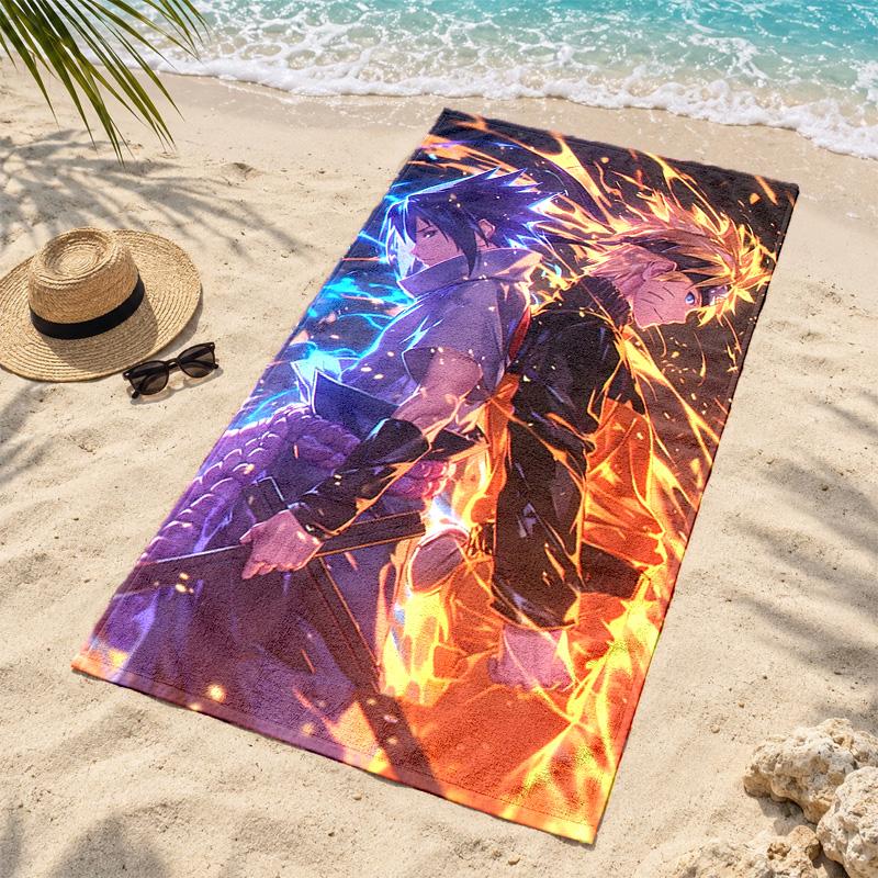 Naruto Microfiber Beach Towel Quick Dry Sand Free Lightweight Beach Towels for Travel Swimming Camping