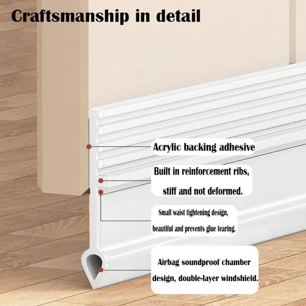 Self-adhesive Door Draft Stopper Insect Prevention Blocker Door Bottom Sealing Strip  Living Room