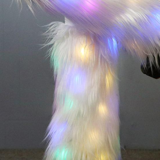 1 пара женских осенне-зимних светодиодных меховых теплых ножек с имитацией меха