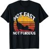 Lazy Cat Not Fast Not Furious - Vintage 80s Style Cat Lover T-Shirt