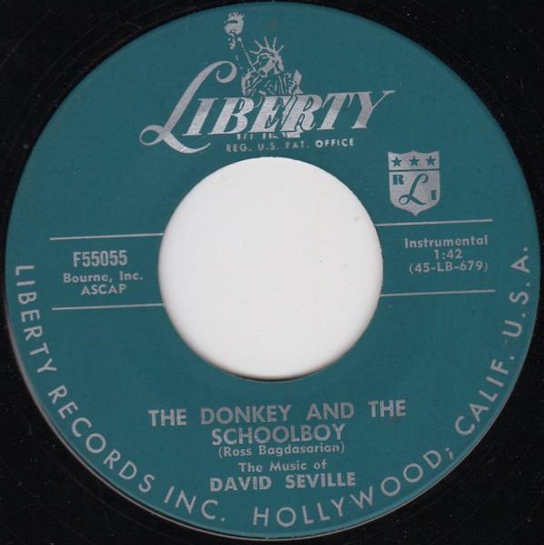 7-дюймовая пластинка DAVID SEVILLE The Donkey And The Schoolboy F55055 Liberty US Pop Б/у
