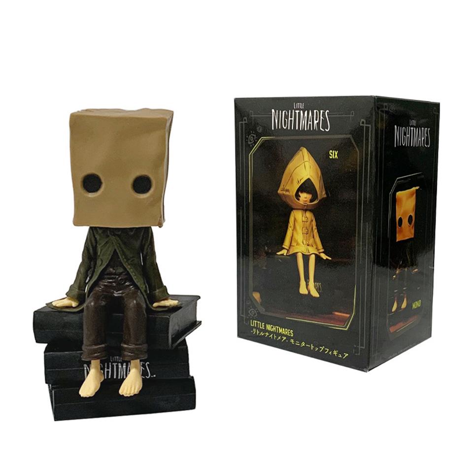 12 см Аниме Игровой Little Nightmares Фигурка Моно Картонный Головной Убор Хоррор Игра Шесть Модель Игрушка Кукла Положение Стоя Фигурка Действия ПВХ