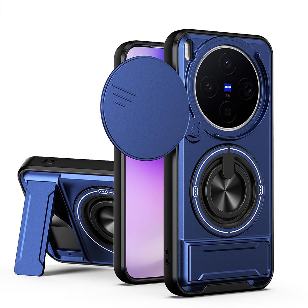 KEYSION Магнитный чехол для телефона VIVO X300 Pro 5G с защитой выдвижной камеры, подставкой-кольцом, противоударный чехол для VIVO X300
