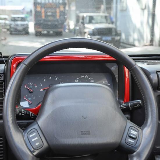 Красная Накладка на Панель Приборов для Jeep Wrangler TJ 97-06 Аксессуары