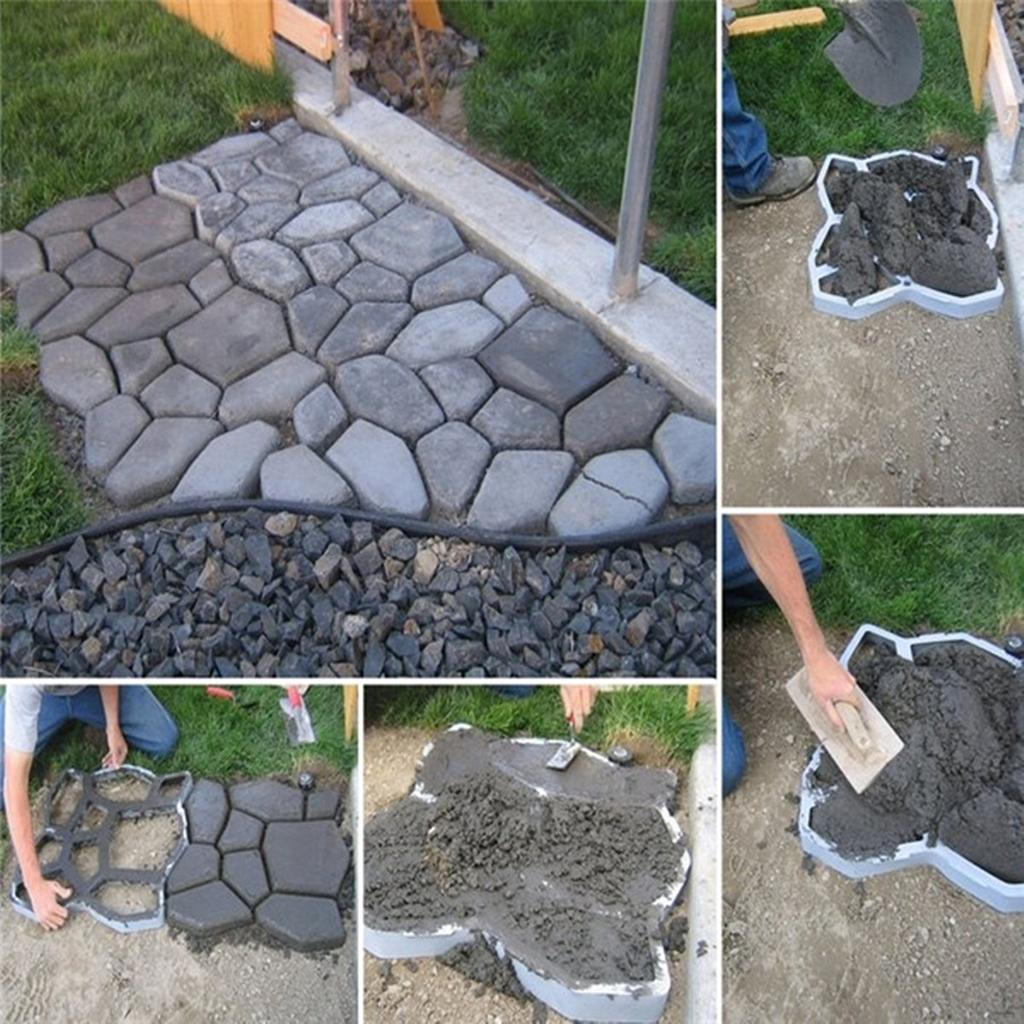 DIY Plastic Garden Pavement maker Manually Paving Cement Brick Stepping Making Tool yard Lawn