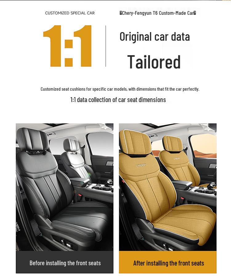 Дышащая льняная накидка на сиденье автомобиля Chery Fengyun T6